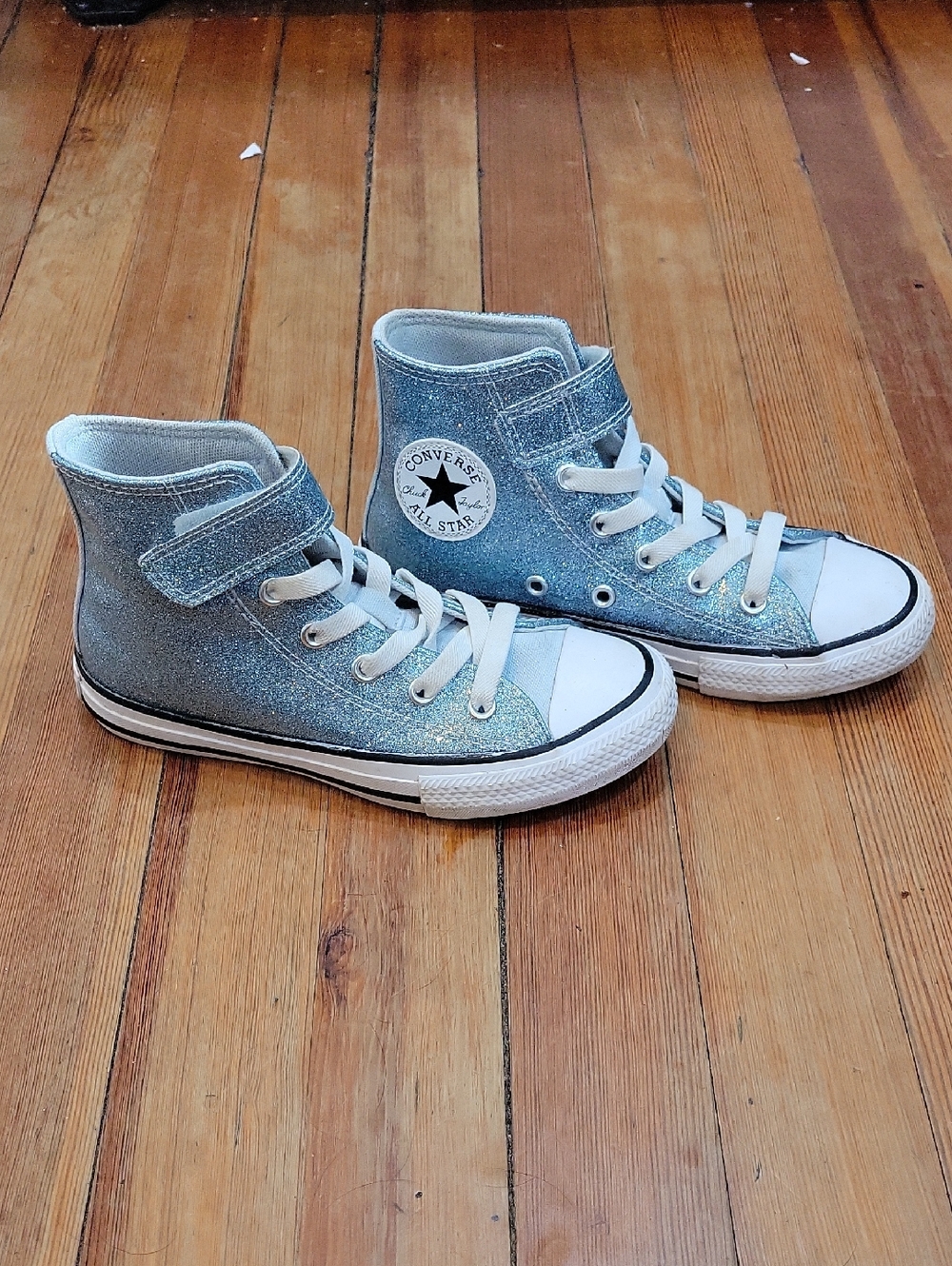 Converse Kids Glitter High-Top Sneakers - Blue